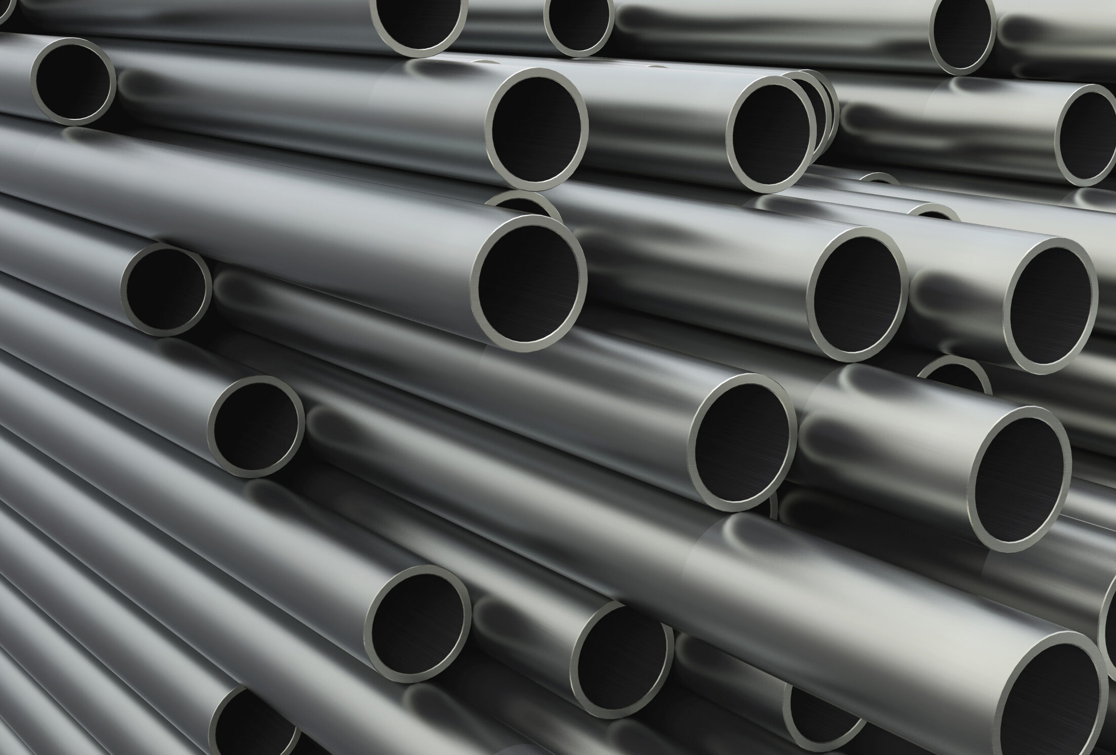 Metal pipes in perspective
